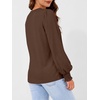 image:imageAUTOMET Womens Long Sleeve Shirts Fall Blouses Tops Business Casual OutfitsBrown