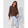 image:imageAUTOMET Womens Long Sleeve Shirts Fall Blouses Tops Business Casual OutfitsBrown