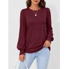 image:imageAUTOMET Womens Long Sleeve Shirts Fall Blouses Tops Business Casual OutfitsBurgundy