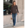 image:imageAUTOMET Womens Long Sleeve Shirts Fall Blouses Tops Business Casual OutfitsCoffee Black Polka Dot