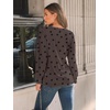 image:imageAUTOMET Womens Long Sleeve Shirts Fall Blouses Tops Business Casual OutfitsCoffee Black Polka Dot