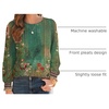 image:imageAUTOMET Womens Long Sleeve Shirts Fall Blouses Tops Business Casual OutfitsFloral Green