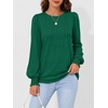 image:imageAUTOMET Womens Long Sleeve Shirts Fall Blouses Tops Business Casual OutfitsGreen