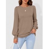 image:imageAUTOMET Womens Long Sleeve Shirts Fall Blouses Tops Business Casual OutfitsKhaki