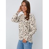 image:imageAUTOMET Womens Long Sleeve Shirts Fall Blouses Tops Business Casual OutfitsLeopard Cream