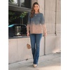 image:imageAUTOMET Womens Long Sleeve Shirts Fall Blouses Tops Business Casual OutfitsOmbre Grey Coral
