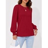 image:imageAUTOMET Womens Long Sleeve Shirts Fall Blouses Tops Business Casual OutfitsRed