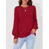 image:imageAUTOMET Womens Long Sleeve Shirts Fall Blouses Tops Business Casual OutfitsRed