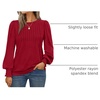 image:imageAUTOMET Womens Long Sleeve Shirts Fall Blouses Tops Business Casual OutfitsRed
