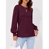 image:imageAUTOMET Womens Long Sleeve Shirts Fall Blouses Tops Business Casual OutfitsWine Red