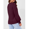image:imageAUTOMET Womens Long Sleeve Shirts Fall Blouses Tops Business Casual OutfitsWine Red
