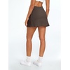 image:imageAUTOMET Womens Mini Tennis Skirt with Shorts Underneath 2026 Athletic Workout Cute Golf Skorts Trendy Summer Gym ClothesBrown