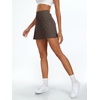 image:imageAUTOMET Womens Mini Tennis Skirt with Shorts Underneath 2026 Athletic Workout Cute Golf Skorts Trendy Summer Gym ClothesBrown