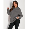 image:imageAUTOMET Womens Oversized Fleece Hoodies Pullover Sweatshirts Fall ClothesBlackgrey