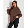 image:imageAUTOMET Womens Oversized Fleece Hoodies Pullover Sweatshirts Fall ClothesBrown