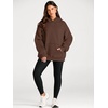 image:imageAUTOMET Womens Oversized Fleece Hoodies Pullover Sweatshirts Fall ClothesBrown