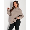 image:imageAUTOMET Womens Oversized Fleece Hoodies Pullover Sweatshirts Fall ClothesCoffeegrey