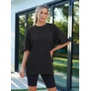 image:imageAUTOMET Womens Oversized T Shirts Workout Plus Size Short Sleeve Tops Casual Loose Basic Tees Summer Trendy Outfits 2026Black