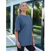 image:imageAUTOMET Womens Oversized T Shirts Workout Plus Size Short Sleeve Tops Casual Loose Basic Tees Summer Trendy Outfits 2026Blue