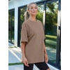 image:imageAUTOMET Womens Oversized T Shirts Workout Plus Size Short Sleeve Tops Casual Loose Basic Tees Summer Trendy Outfits 2026Khaki