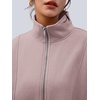image:imageAUTOMET Womens Quarter Zip Oversized Sweatshirt Fleece Mock Neck PulloverDarkpink