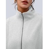 image:imageAUTOMET Womens Quarter Zip Oversized Sweatshirt Fleece Mock Neck PulloverGrey