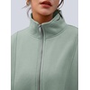 image:imageAUTOMET Womens Quarter Zip Oversized Sweatshirt Fleece Mock Neck PulloverGreygreen