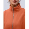 image:imageAUTOMET Womens Quarter Zip Oversized Sweatshirt Fleece Mock Neck PulloverOrange
