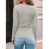 image:imageAUTOMET Womens Ribbed Long Sleeve Shirts Basic Top For Fall Work amp CasualAlmond