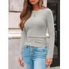 image:imageAUTOMET Womens Ribbed Long Sleeve Shirts Basic Top For Fall Work amp CasualAlmond