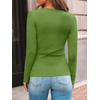 image:imageAUTOMET Womens Ribbed Long Sleeve Shirts Basic Top For Fall Work amp CasualAvocado Green