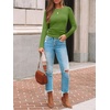 image:imageAUTOMET Womens Ribbed Long Sleeve Shirts Basic Top For Fall Work amp CasualAvocado Green