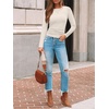 image:imageAUTOMET Womens Ribbed Long Sleeve Shirts Basic Top For Fall Work amp CasualBeige