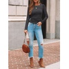 image:imageAUTOMET Womens Ribbed Long Sleeve Shirts Basic Top For Fall Work amp CasualCharcoal