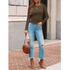 image:imageAUTOMET Womens Ribbed Long Sleeve Shirts Basic Top For Fall Work amp CasualCoffee
