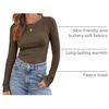 image:imageAUTOMET Womens Ribbed Long Sleeve Shirts Basic Top For Fall Work amp CasualCoffee