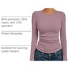 image:imageAUTOMET Womens Ribbed Long Sleeve Shirts Basic Top For Fall Work amp CasualGrey Pink