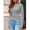 image:imageAUTOMET Womens Ribbed Long Sleeve Shirts Basic Top For Fall Work amp CasualHeather Grey