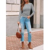 image:imageAUTOMET Womens Ribbed Long Sleeve Shirts Basic Top For Fall Work amp CasualHeather Grey