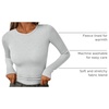 image:imageAUTOMET Womens Ribbed Long Sleeve Shirts Basic Top For Fall Work amp CasualHeather Grey