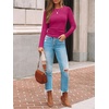 image:imageAUTOMET Womens Ribbed Long Sleeve Shirts Basic Top For Fall Work amp CasualHot Pink