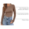 image:imageAUTOMET Womens Ribbed Long Sleeve Shirts Basic Top For Fall Work amp CasualKhaki