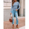 image:imageAUTOMET Womens Ribbed Long Sleeve Shirts Basic Top For Fall Work amp CasualLight Blue