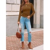 image:imageAUTOMET Womens Ribbed Long Sleeve Shirts Basic Top For Fall Work amp CasualLight Brown