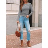 image:imageAUTOMET Womens Ribbed Long Sleeve Shirts Basic Top For Fall Work amp CasualLight Grey