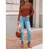 image:imageAUTOMET Womens Ribbed Long Sleeve Shirts Basic Top For Fall Work amp CasualMaple