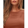 image:imageAUTOMET Womens Ribbed Long Sleeve Shirts Basic Top For Fall Work amp CasualMaple