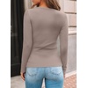 image:imageAUTOMET Womens Ribbed Long Sleeve Shirts Basic Top For Fall Work amp CasualOatmeal