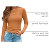 image:imageAUTOMET Womens Ribbed Long Sleeve Shirts Basic Top For Fall Work amp CasualOrange