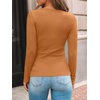 image:imageAUTOMET Womens Ribbed Long Sleeve Shirts Basic Top For Fall Work amp CasualOrange